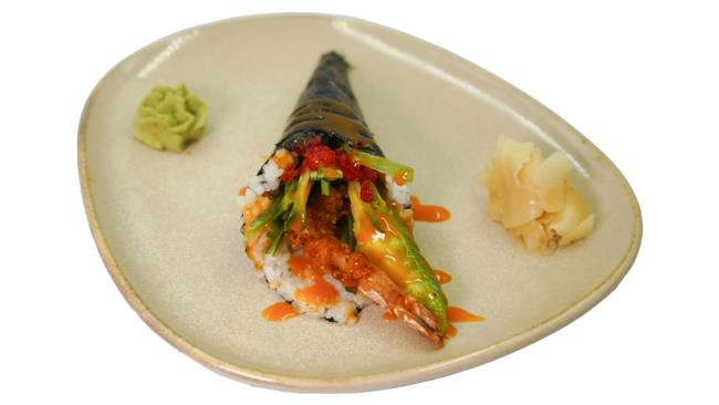 Ebi Tempura Hand Roll